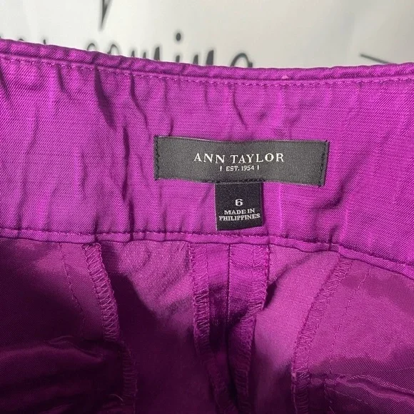 Ann Taylor Purple Ankle Pants - Picture 4 of 5